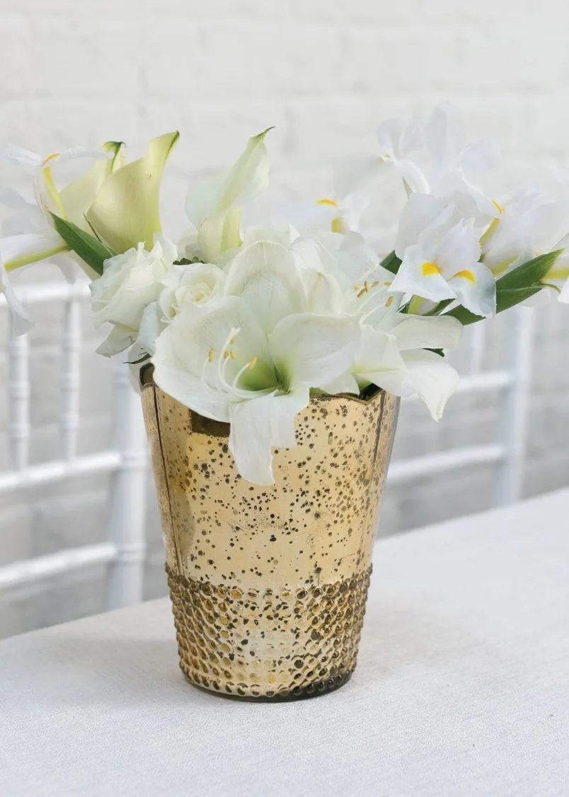 Large Mercury Gold Vases