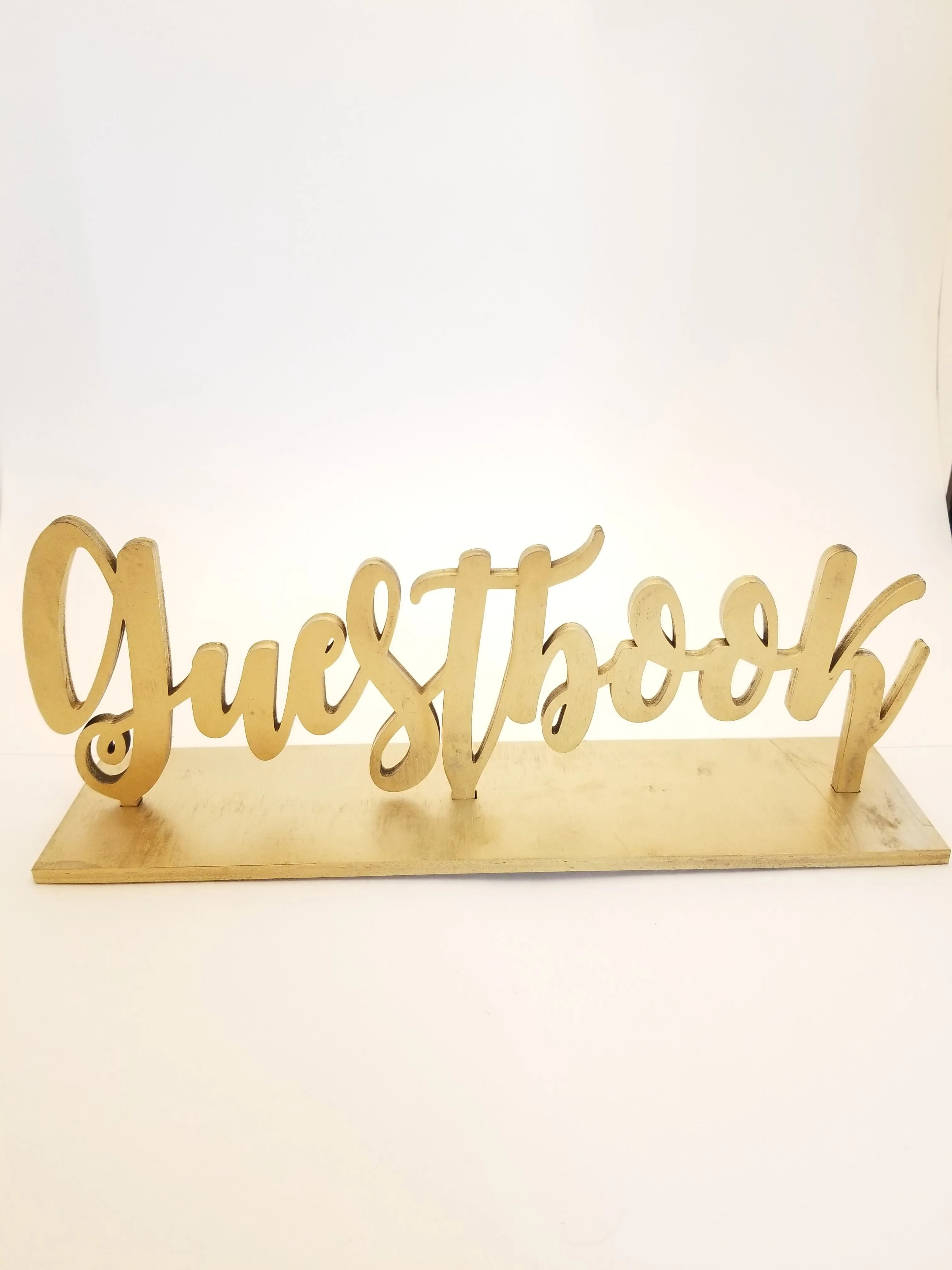 Gold "Guestbook" Sign
