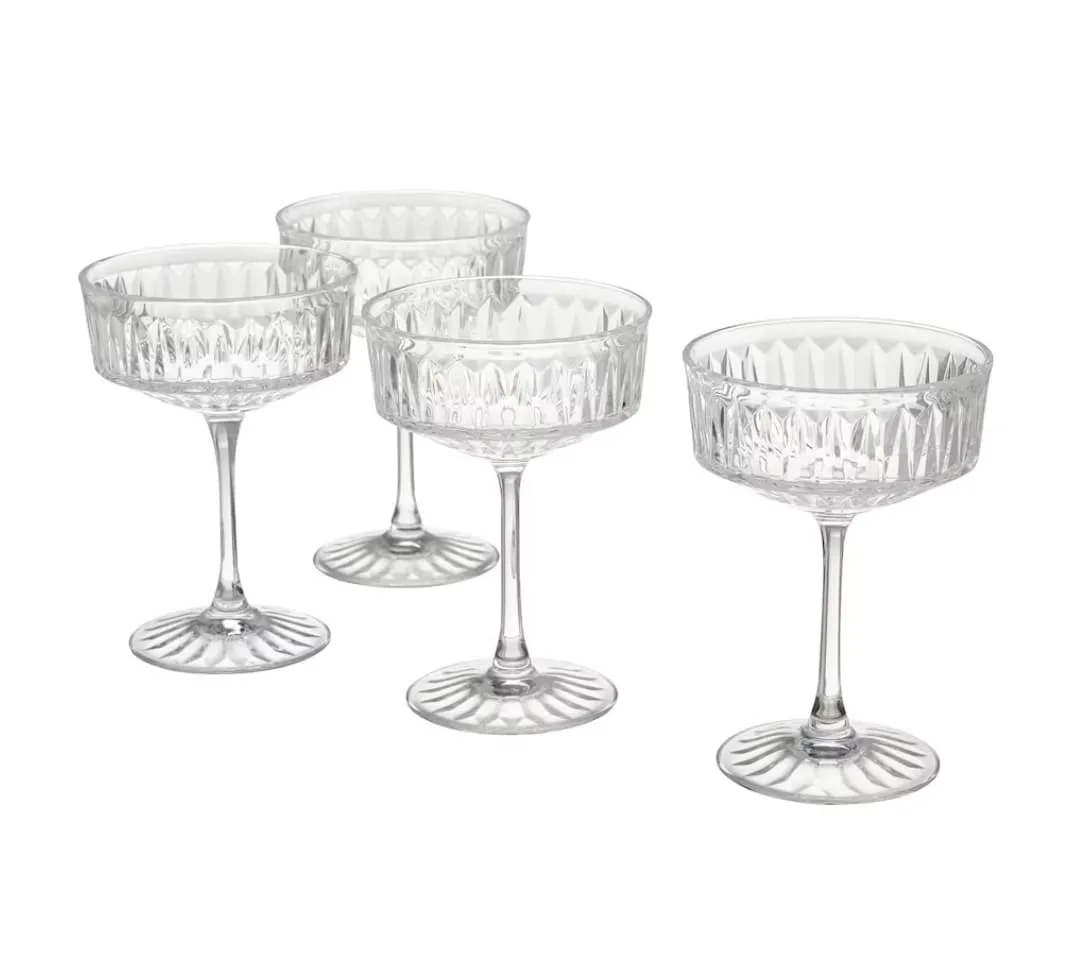 Cut Glass Champagne / Cocktail / Coupe Glass