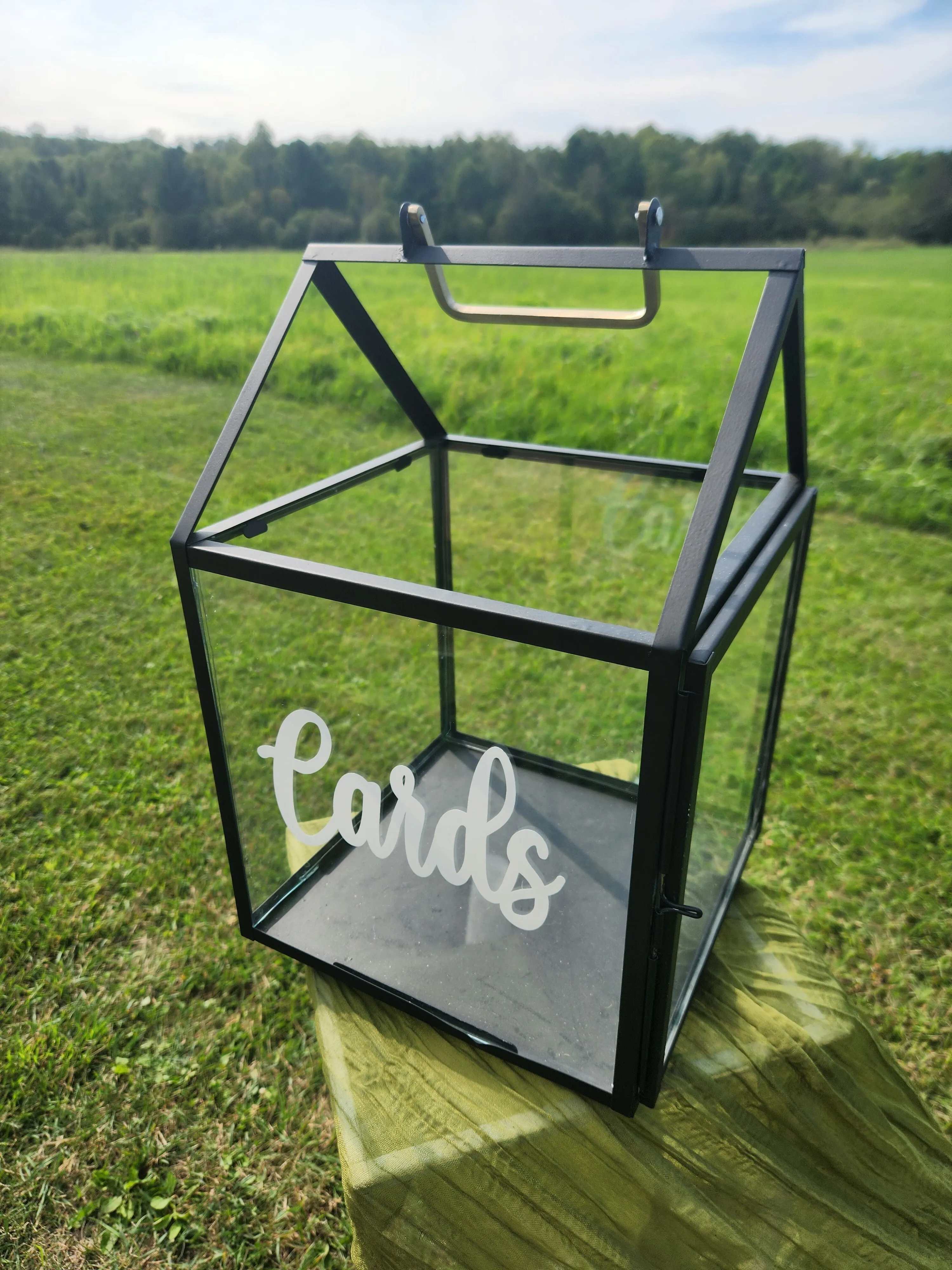 Black Metal Card Box - Modern Collection