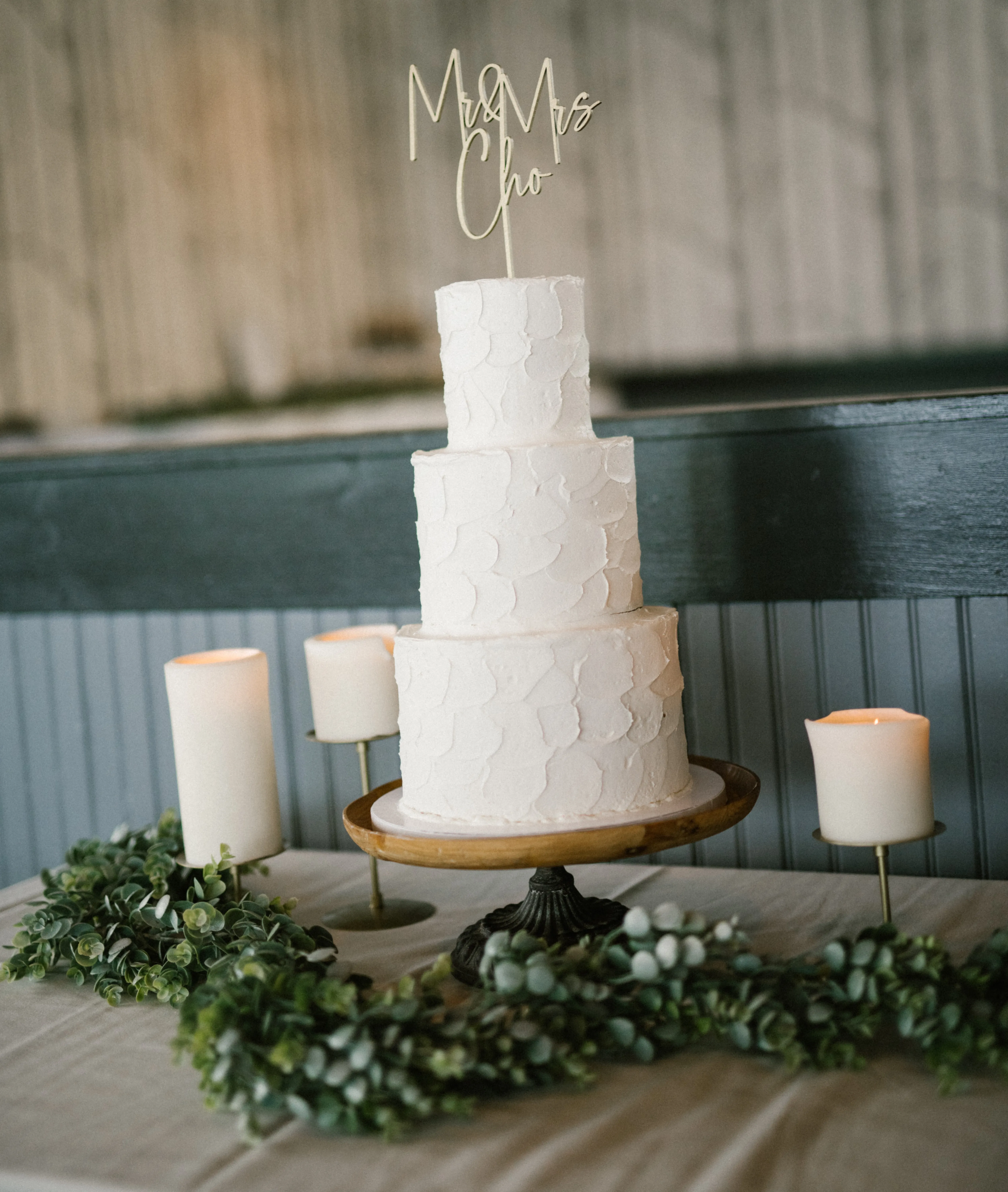 Wood + Metal Cake Stand