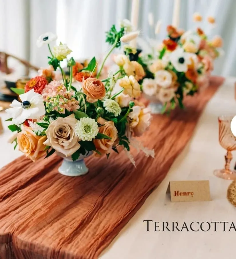 Terracotta Cheesecloth Runner - 8' 