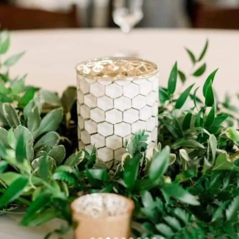 White + Gold Candle Holders