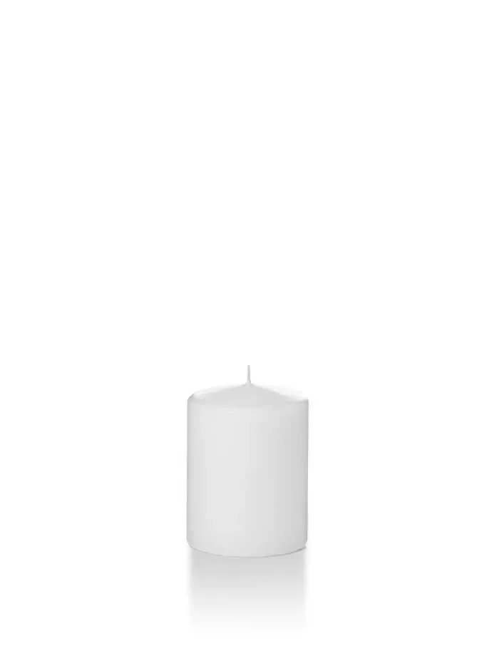 2" x 3" Slim White Pillar Candle