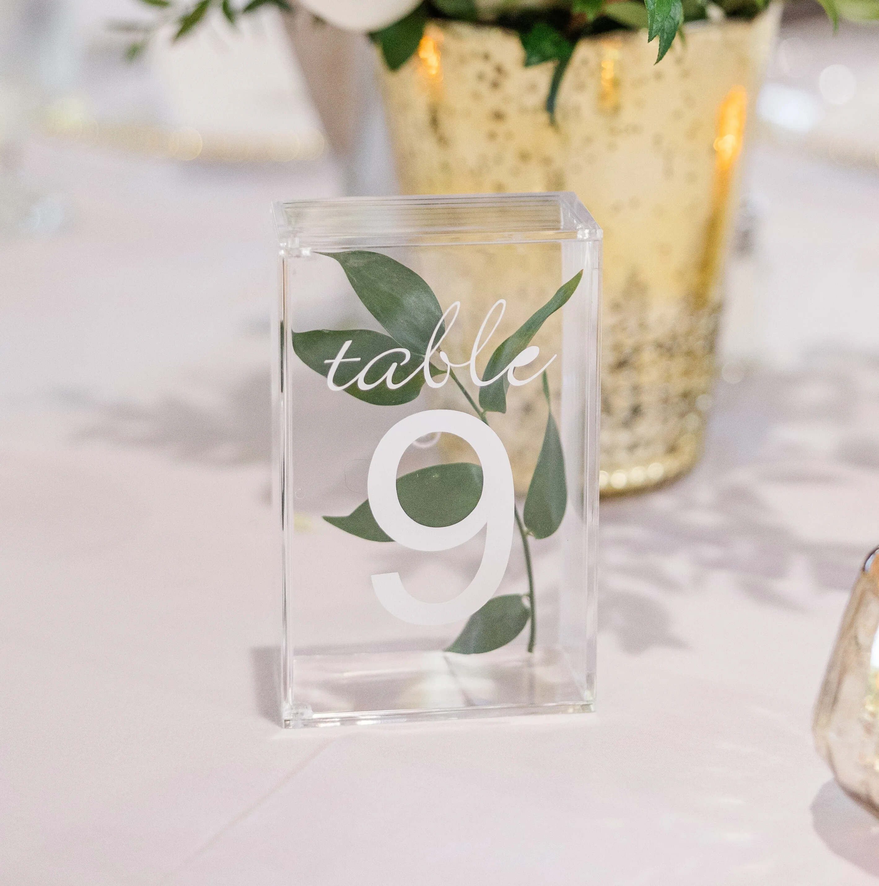 Acrylic Table Number Box