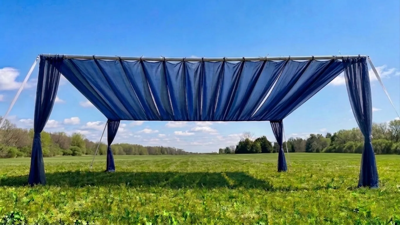 20' x 20' Blue Drape Tent