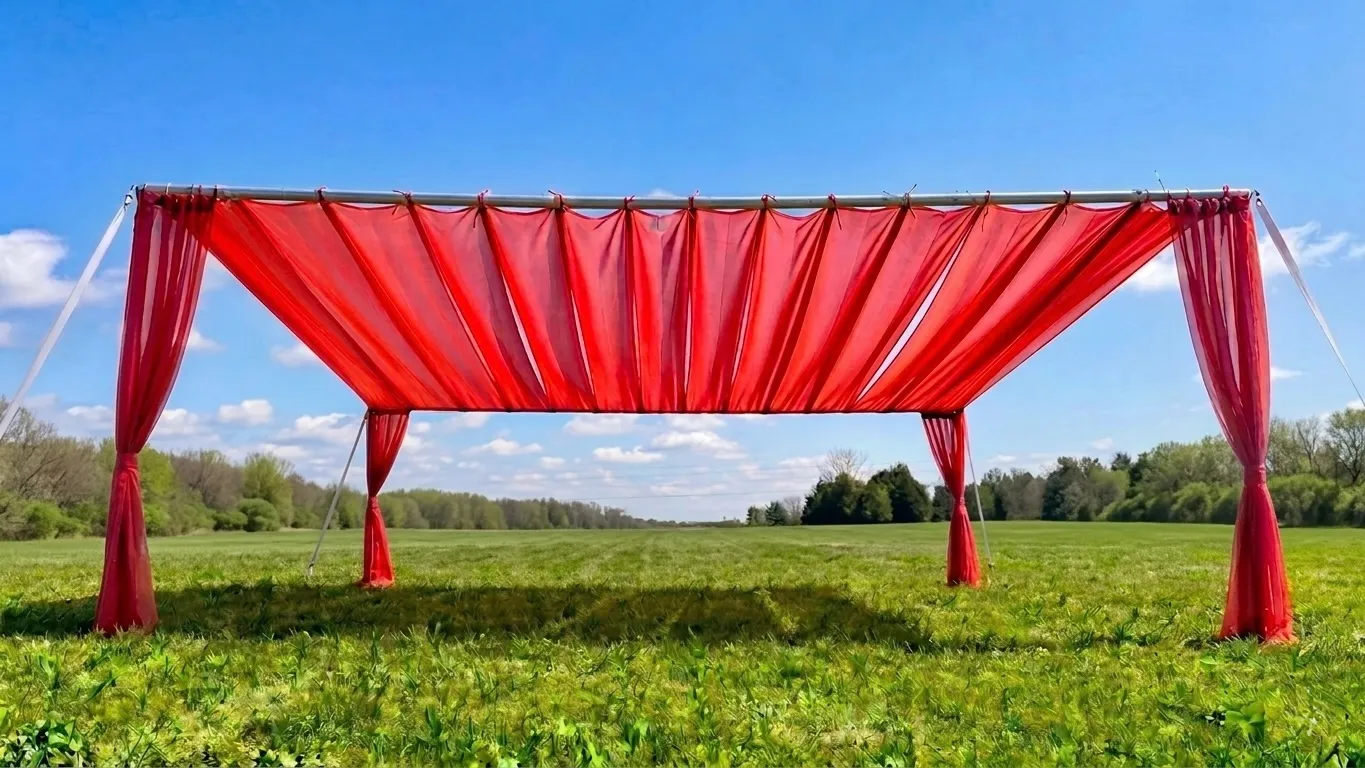 20' x 20' Red Drape Tent