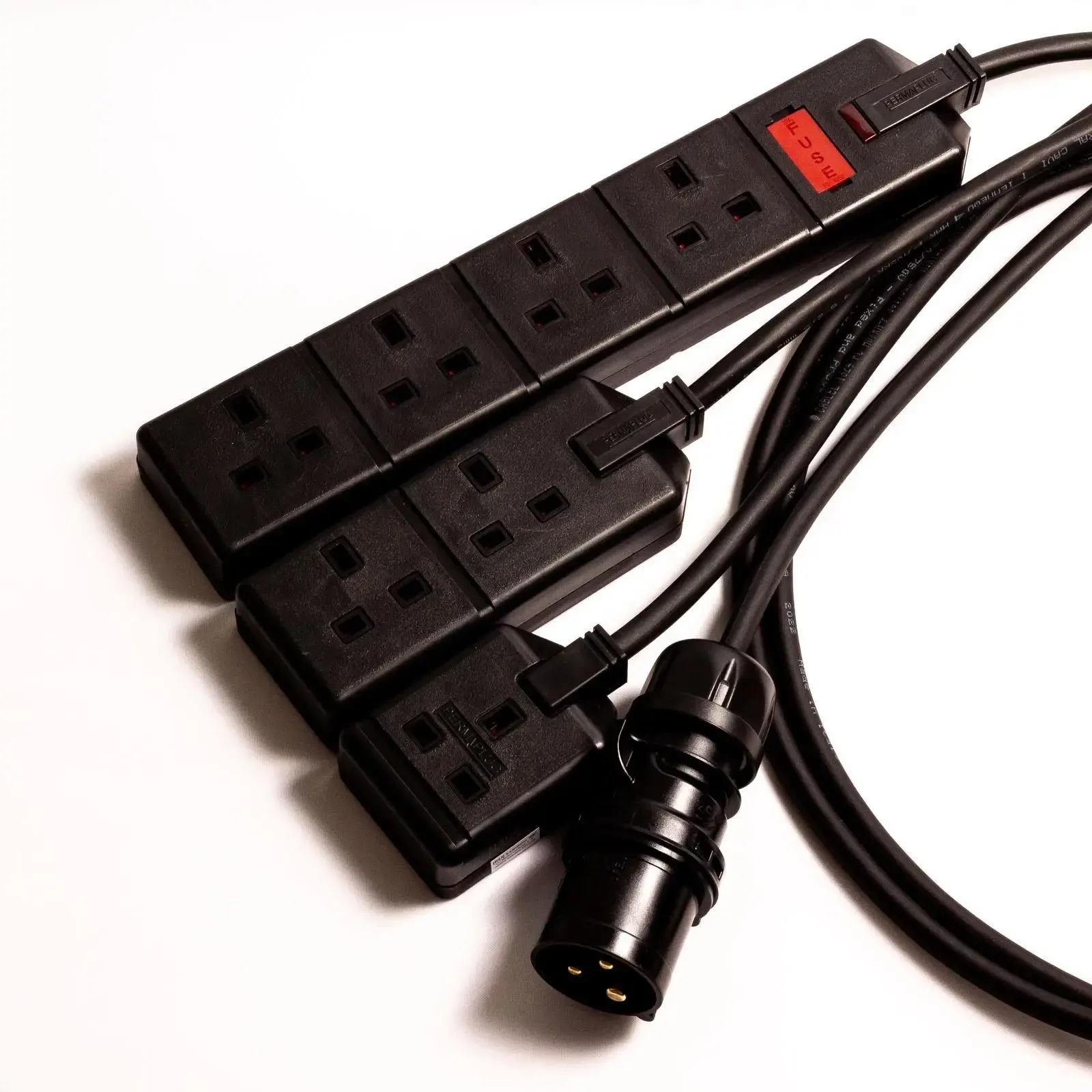 16a Plug to 13a Sockets (1.5m cable to Various Sockets)