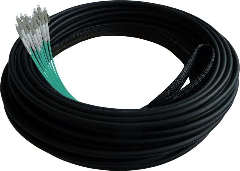 50m 12core LC - LC OM4 Fibre Multicore Reel