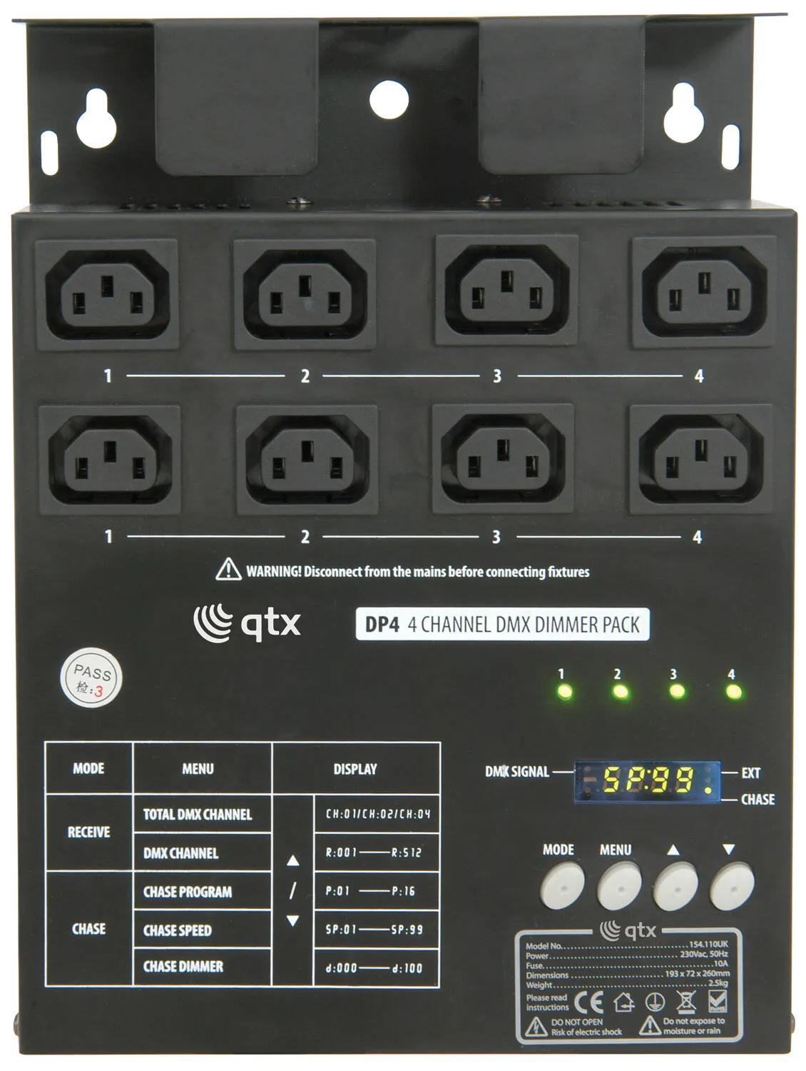4ch DMX Dimmer Pack