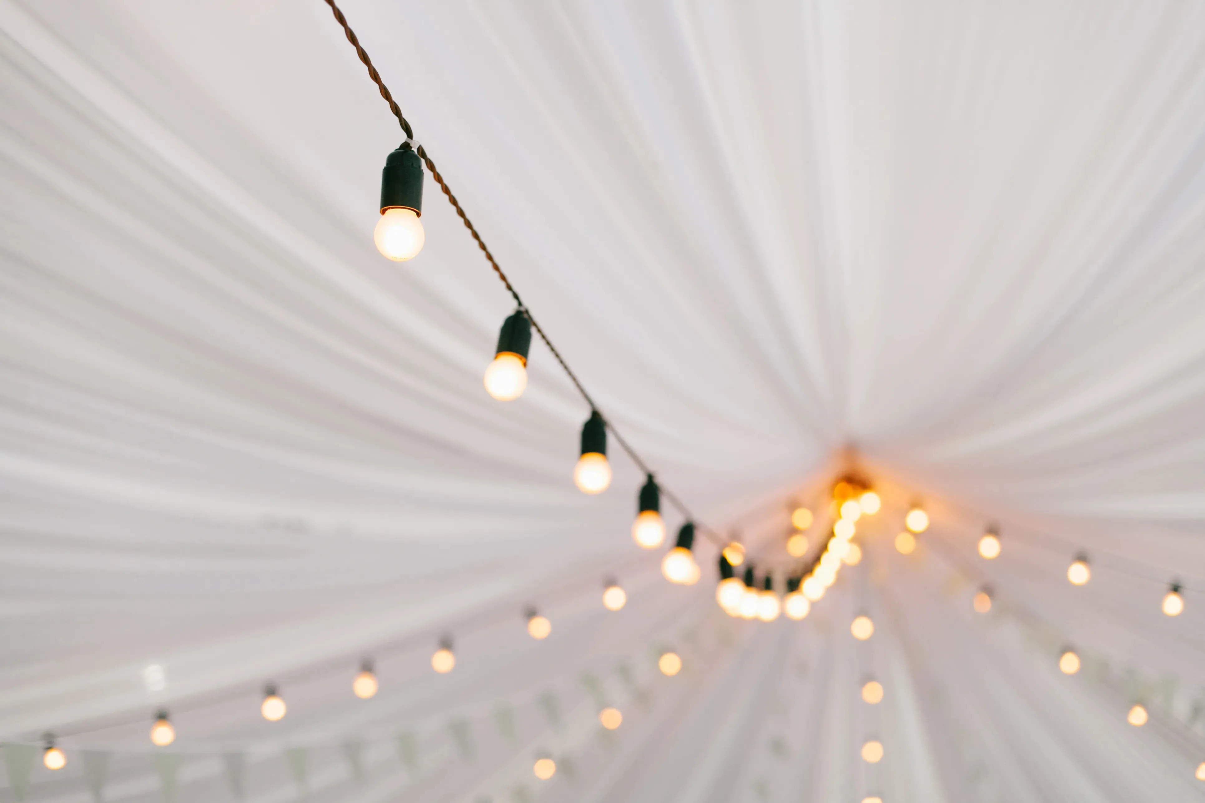 Tent Bistro Lighting (Warm White String Lights Installed)