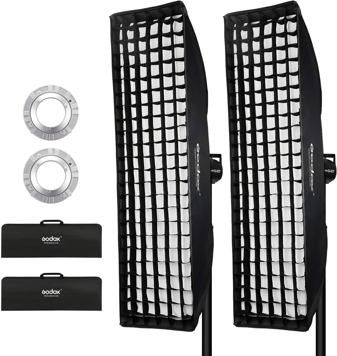 Godox 2-Pack 20x51/50x130cm Strip Softbox with Bowens Mount 