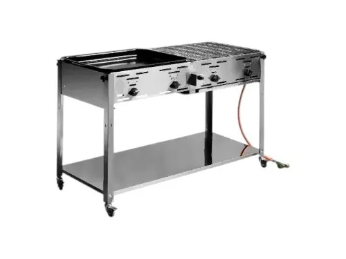 Barbecue | 50×120 | Incl. rooster en bakplaat | Chrome