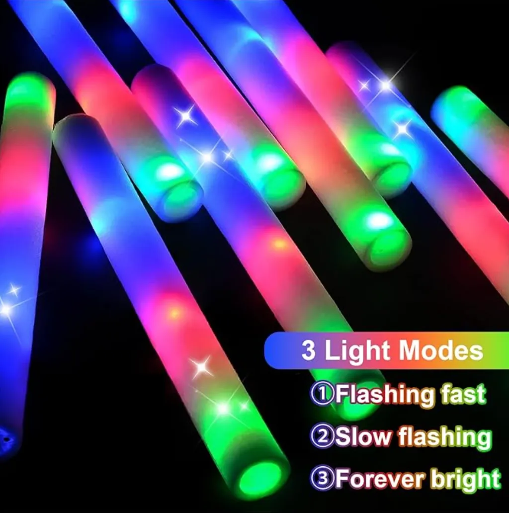 LED Glow Foam Batons (2pcs)