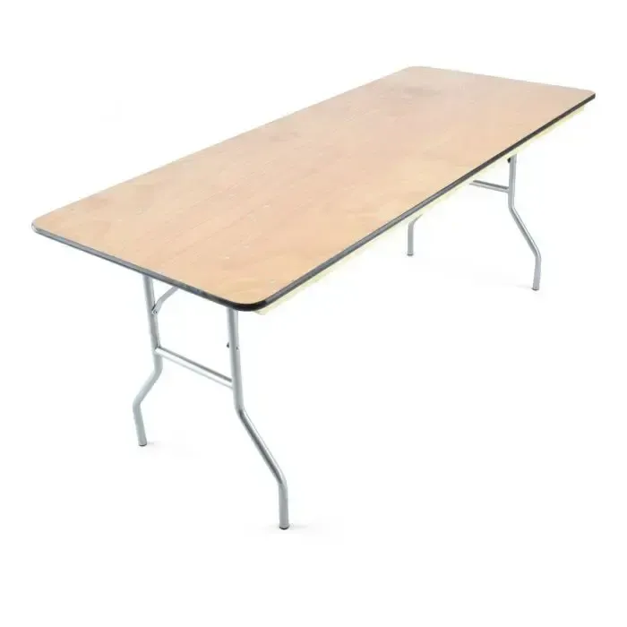 6'x30'' Banquet wood folding table