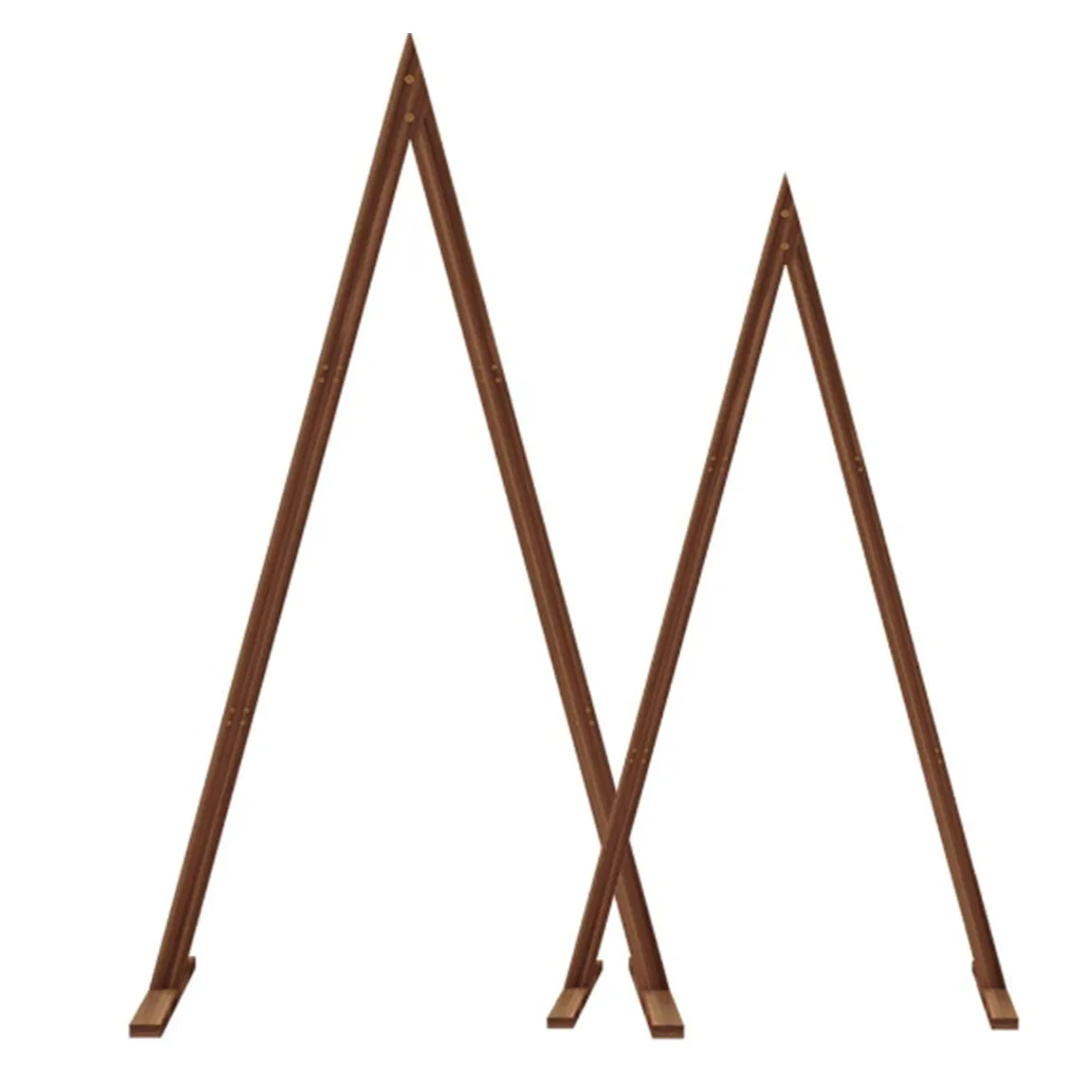 Arch - Double Triangle Wooden Arch, 12' & 7'