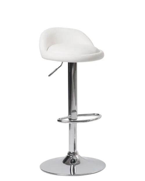 Tabouret de bar similicuir blanc