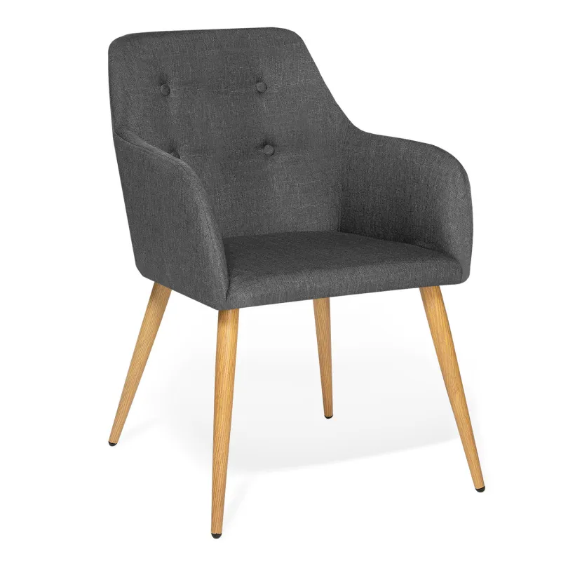chaises scandinaves DANIA gris anthracite