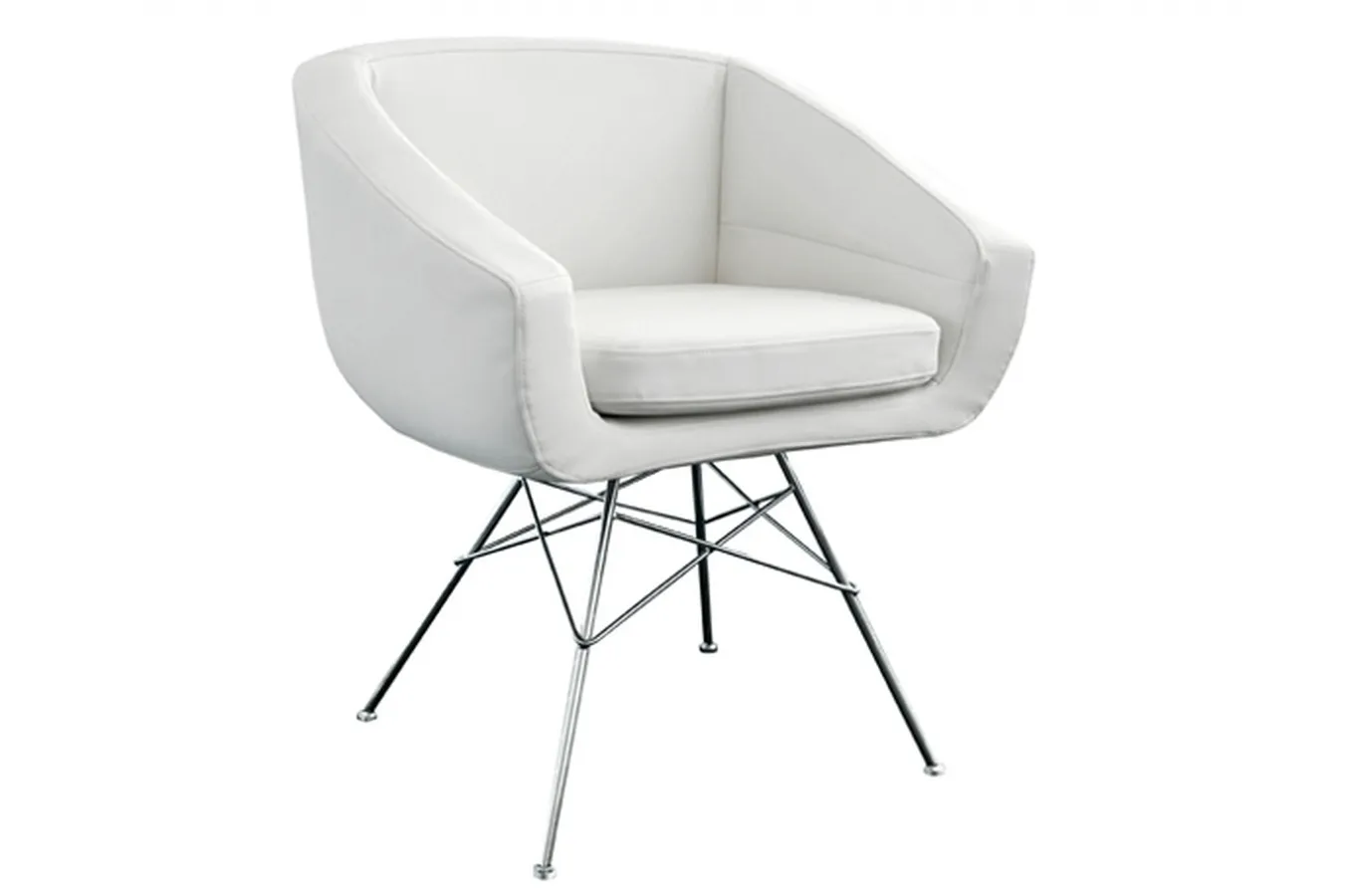 Fauteuil Aiko Cuir Blanc