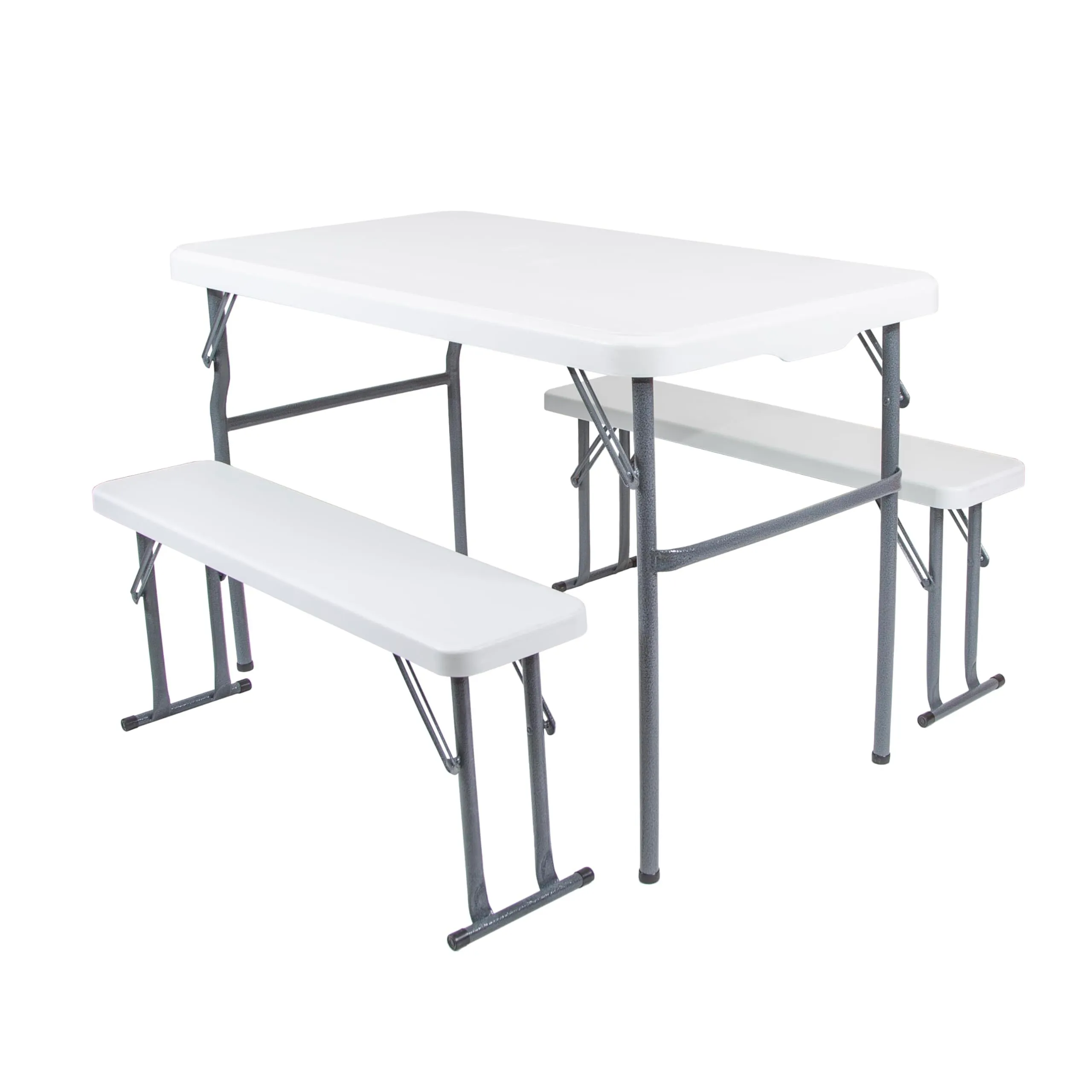 Kit table et bancs pliant HDPE