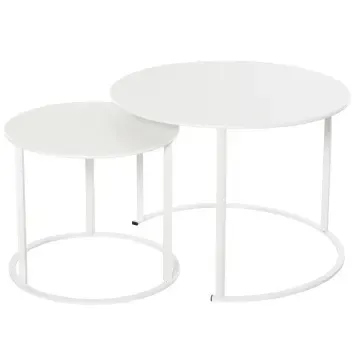 Table basse ronde blanc