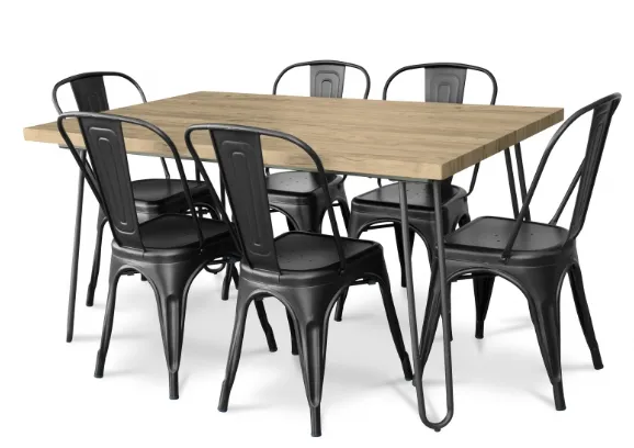 Kit table et bancs vintage