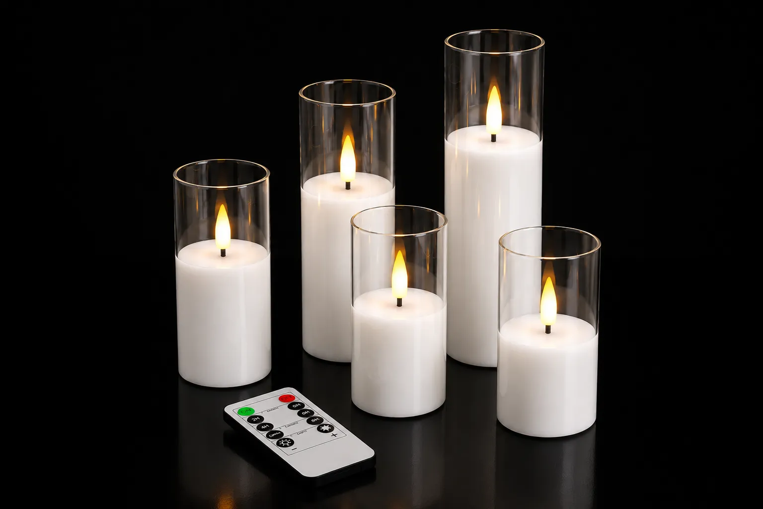 LED Candles Set of 100, 5 varying heights