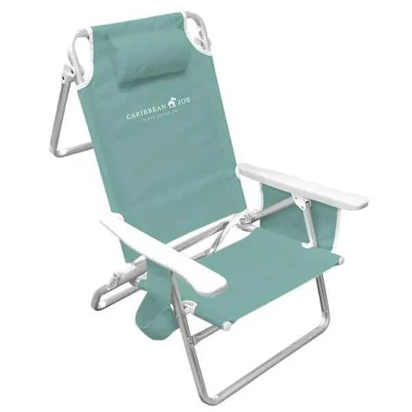 Caribbean Joe 5 Position Folding Chair w/ Backpack & Pillow
