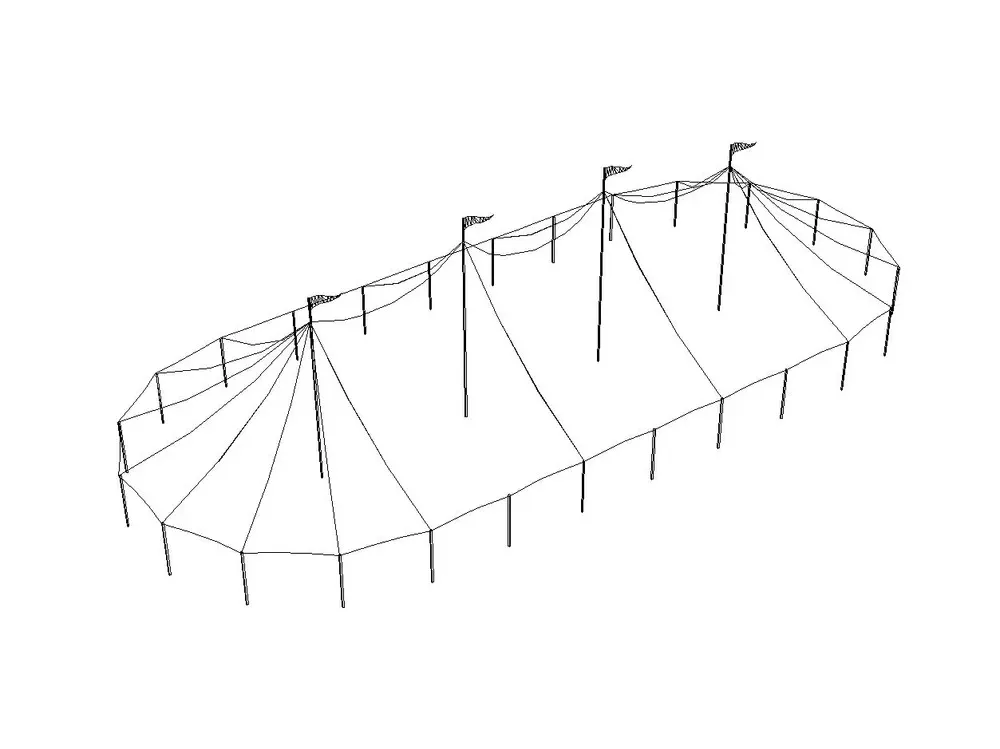 44'x103' Tide Water Sail Cloth Tent
