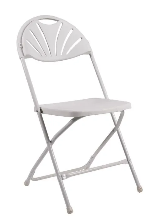 White Fan Back Chair 