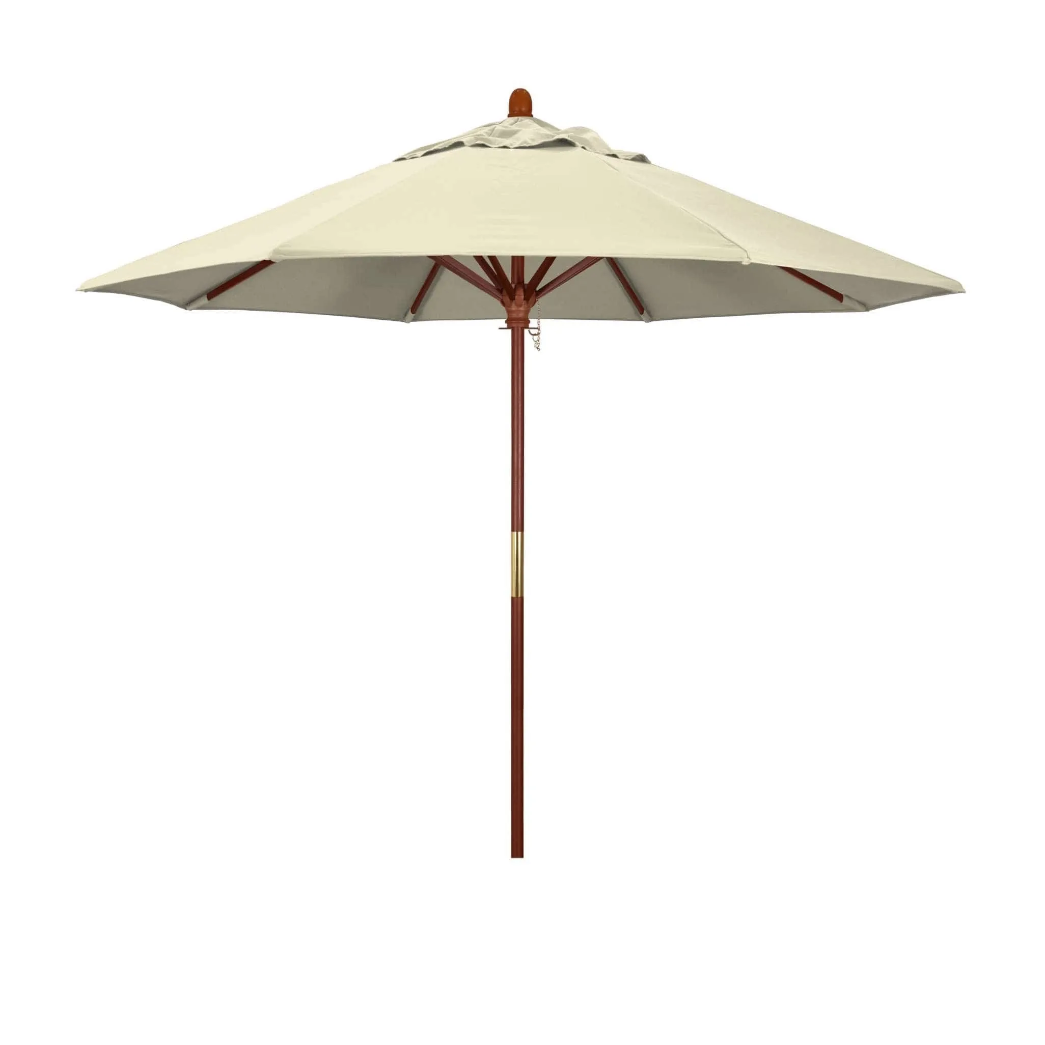 Antique Beige 9' Hardwood Patio Umbrella