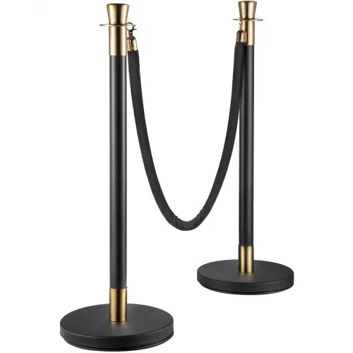 Black & Gold Stanchion Base