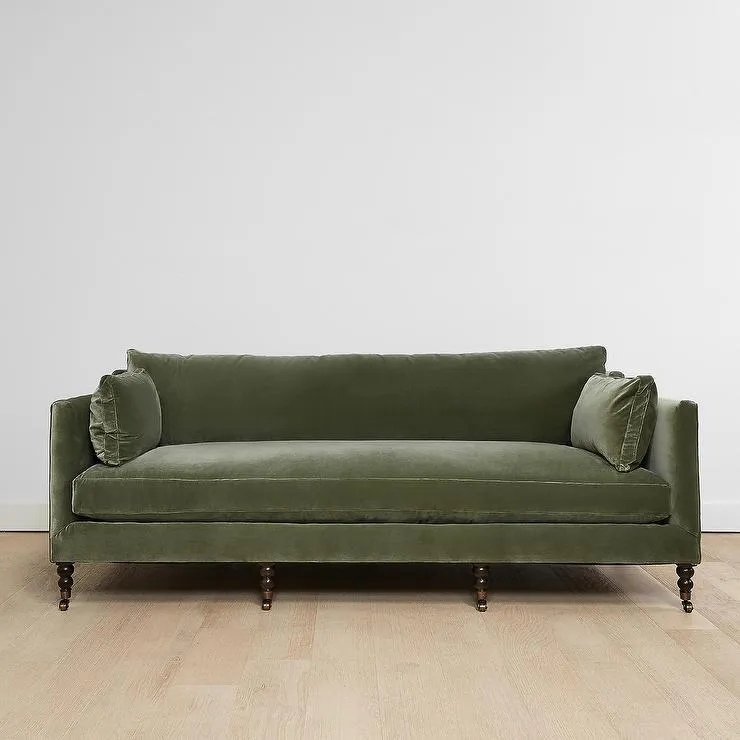 Green Velvet Couch 