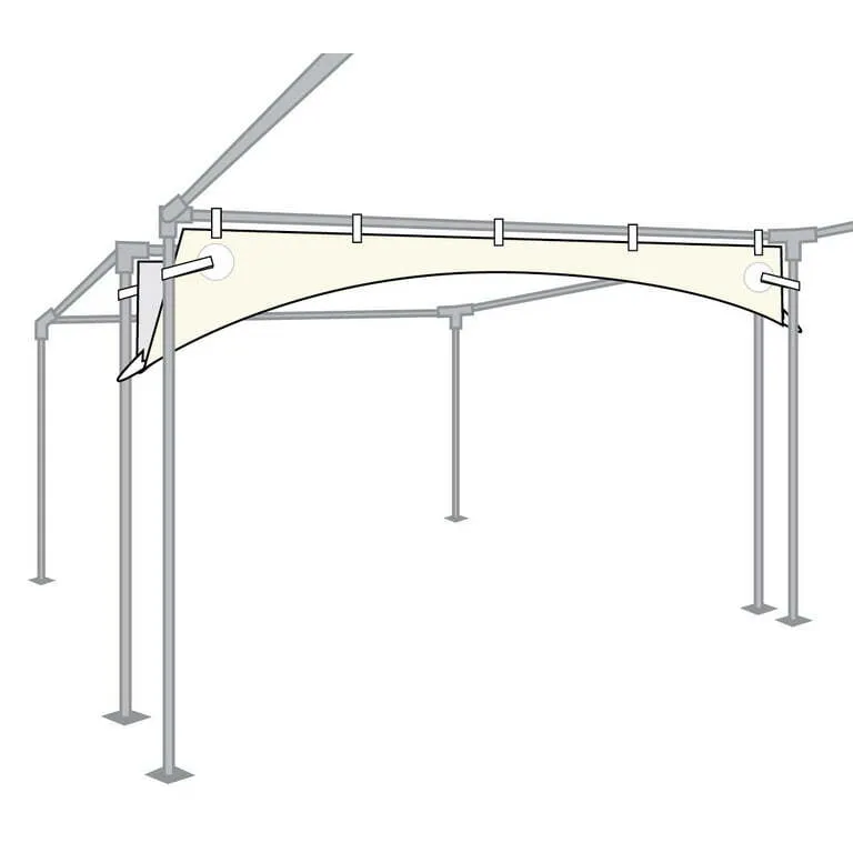 40' High Peak Tent Gutter