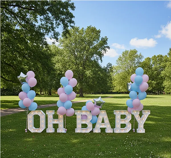 Marquee OH BABY Letters