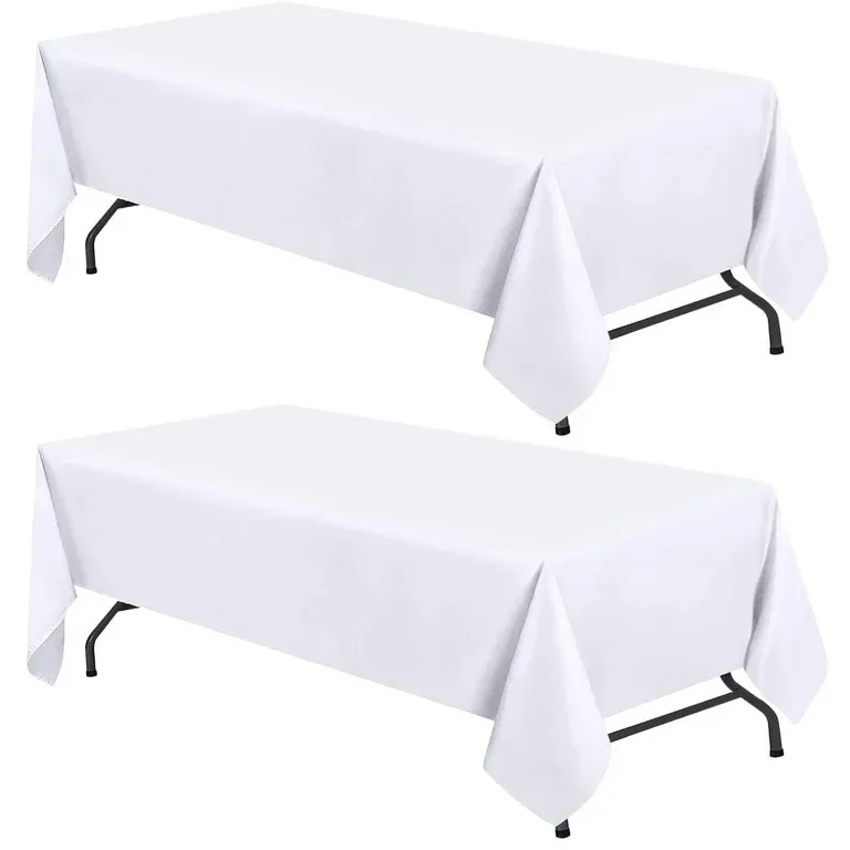 TABLE COVER WHITE LINEN (NOT IRONED ONLY WASHED)
