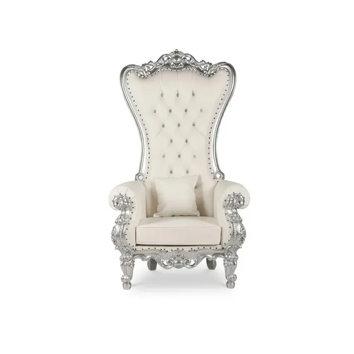 THRONE WHITE SILVER CHAIR