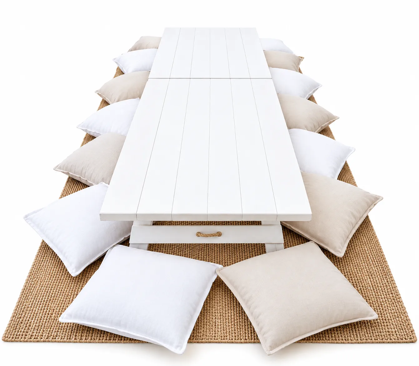 White Low Pinic Tables