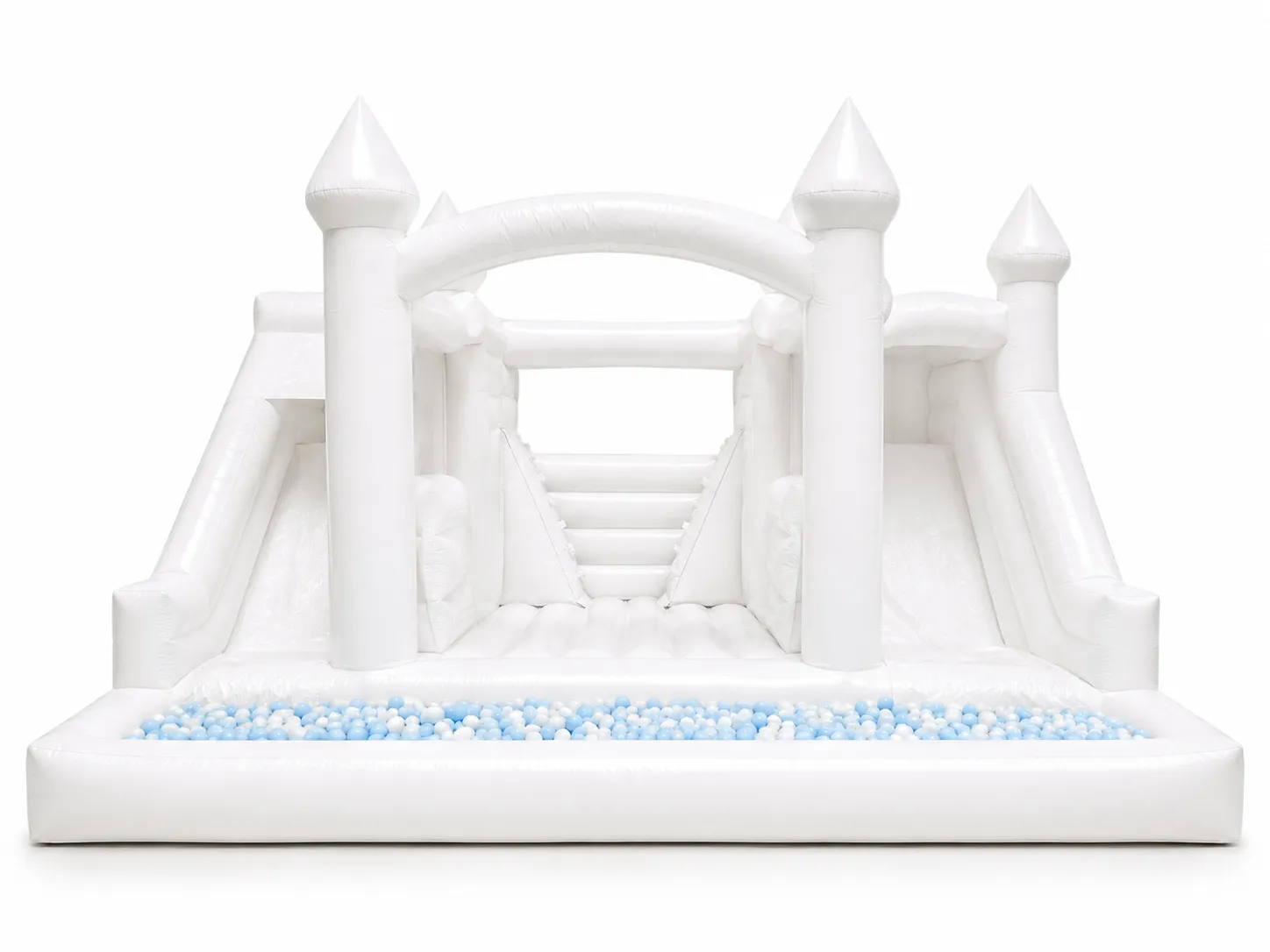 White Double Bouncy with Ball Pit