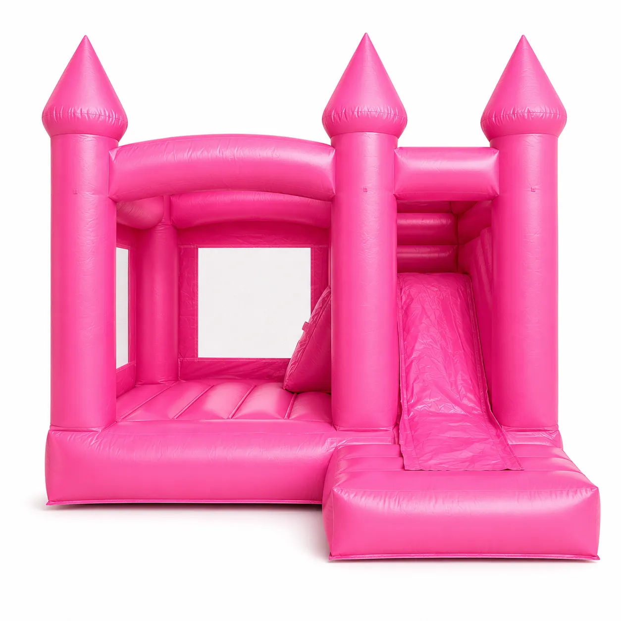 Hot Pink Bouncy Castle With Slide