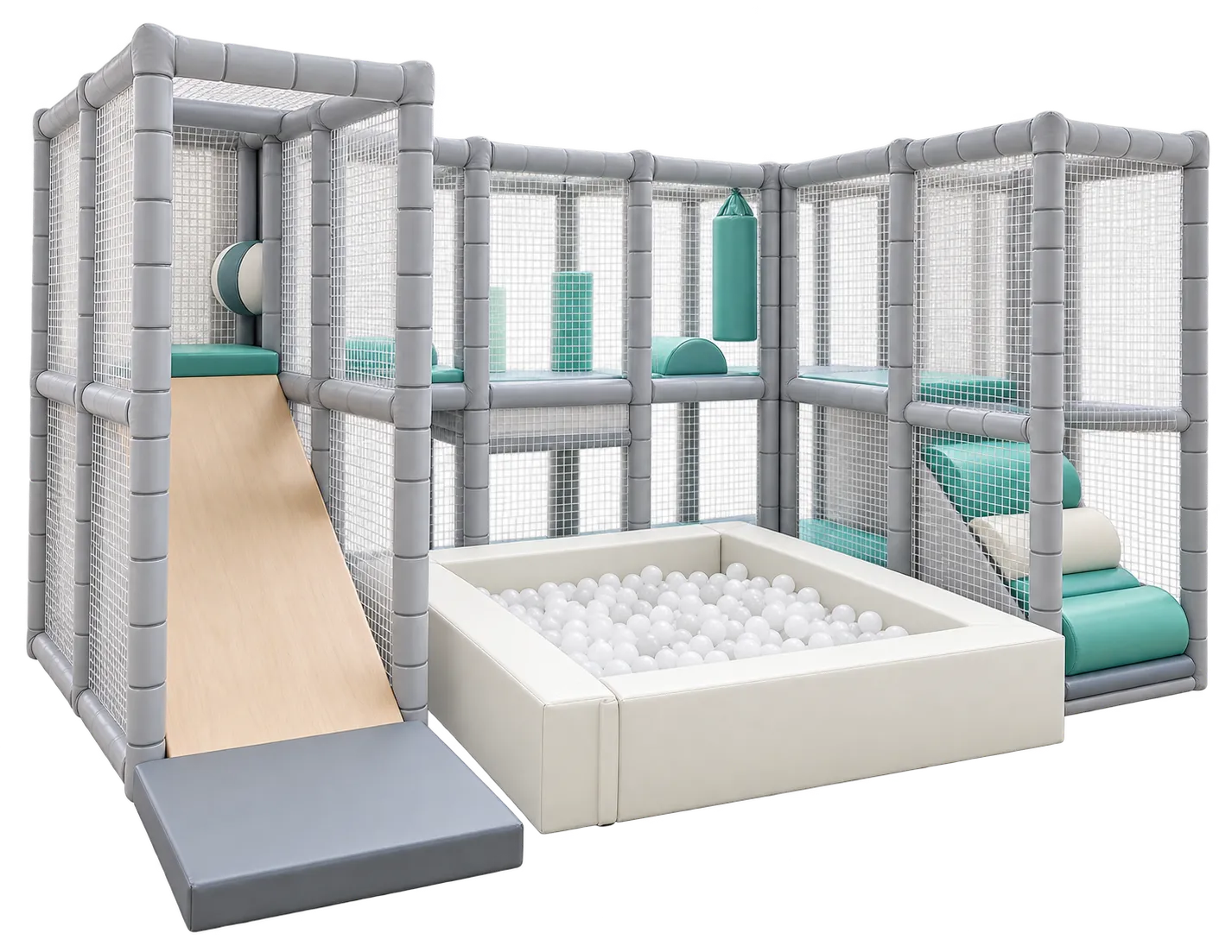 Softplay Pod - Grey and green