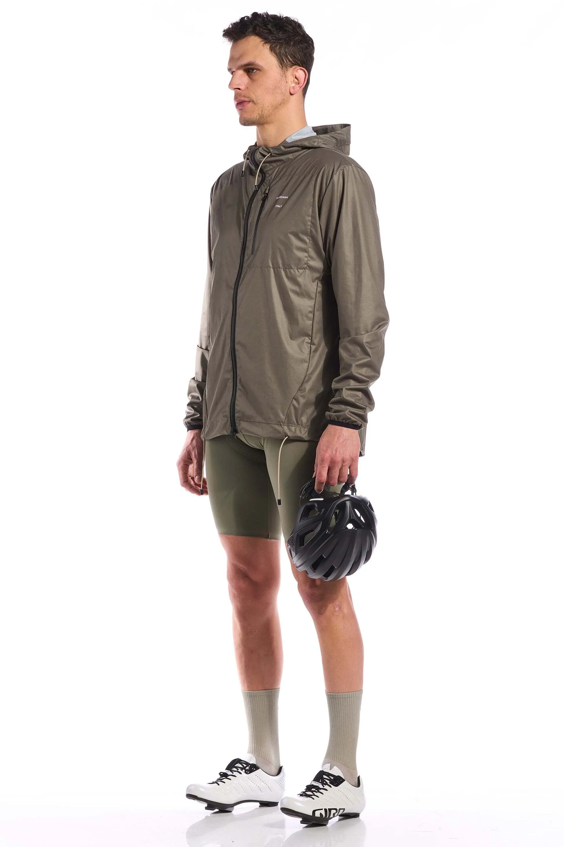 Biehler Gravel Hooded Windbraker Olive 