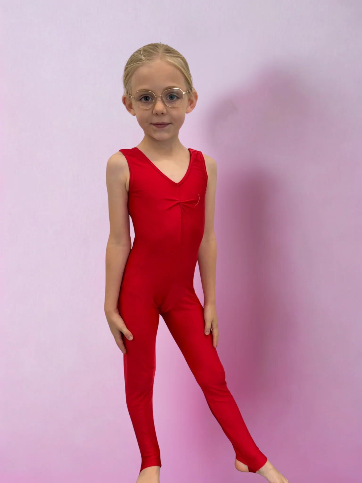 1st Position Red Unitard