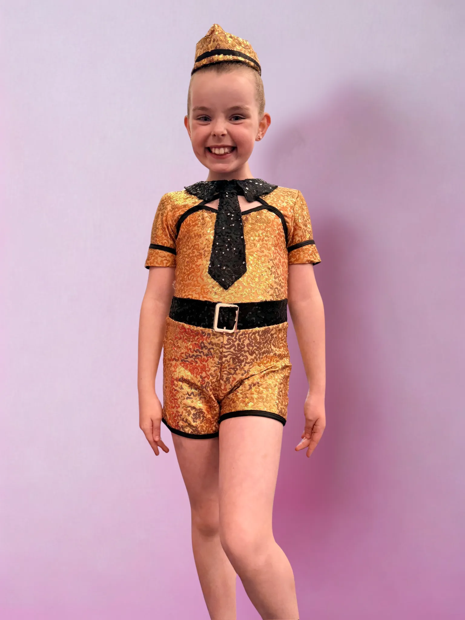 Gold Sequin Biketard 