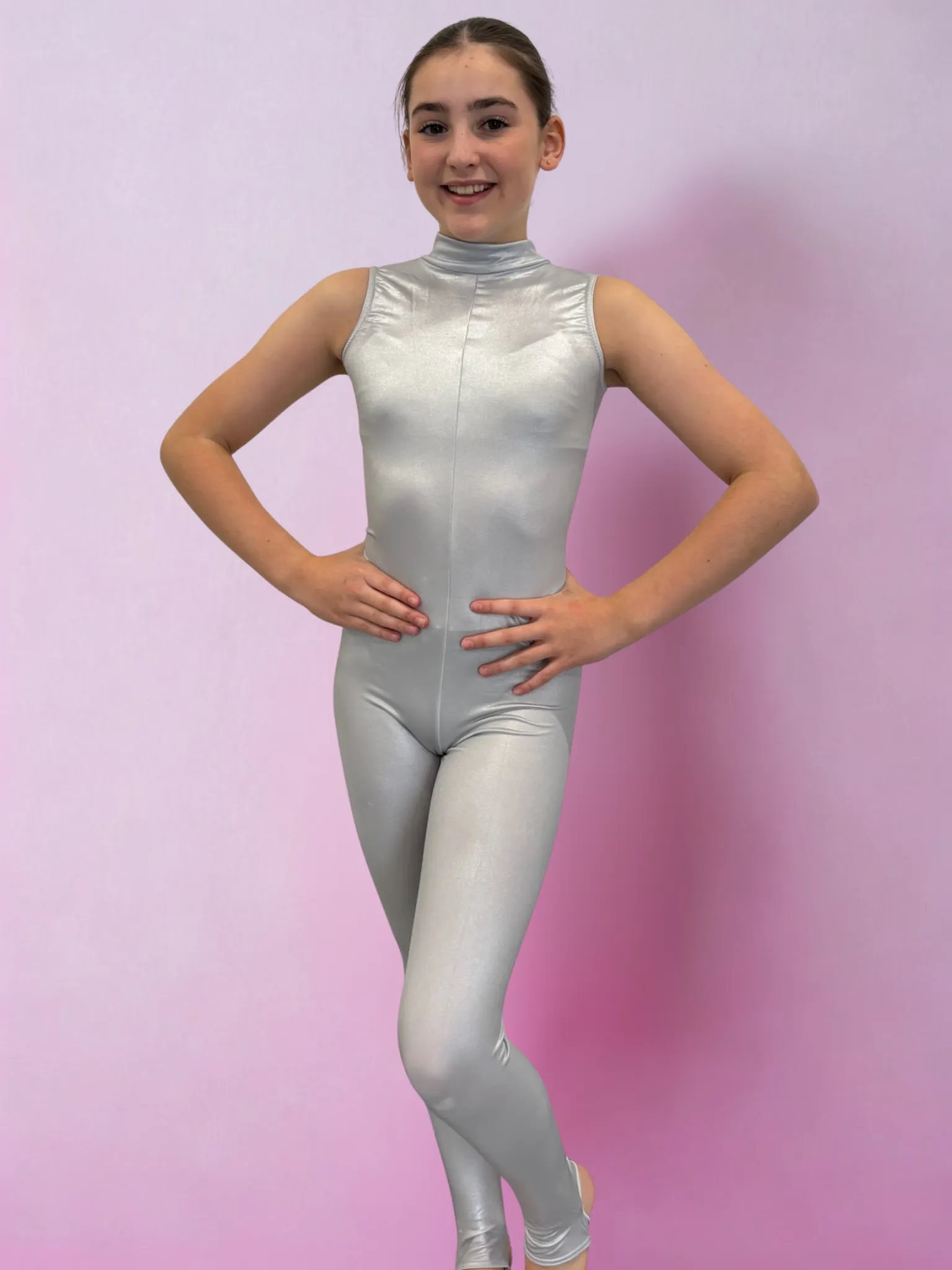 1st Position high neck no sleeve unitard
