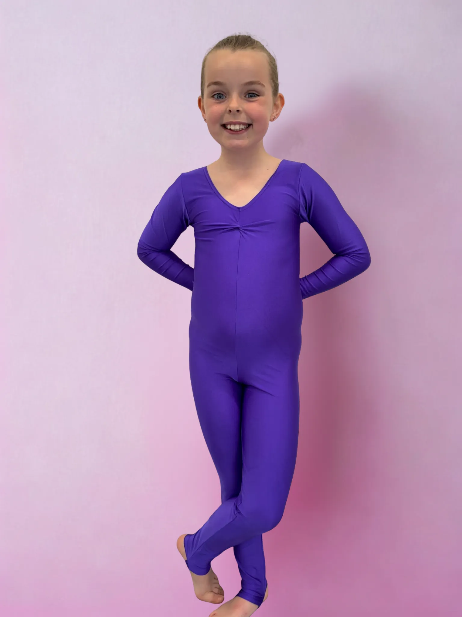 Purple longsleeve unitard