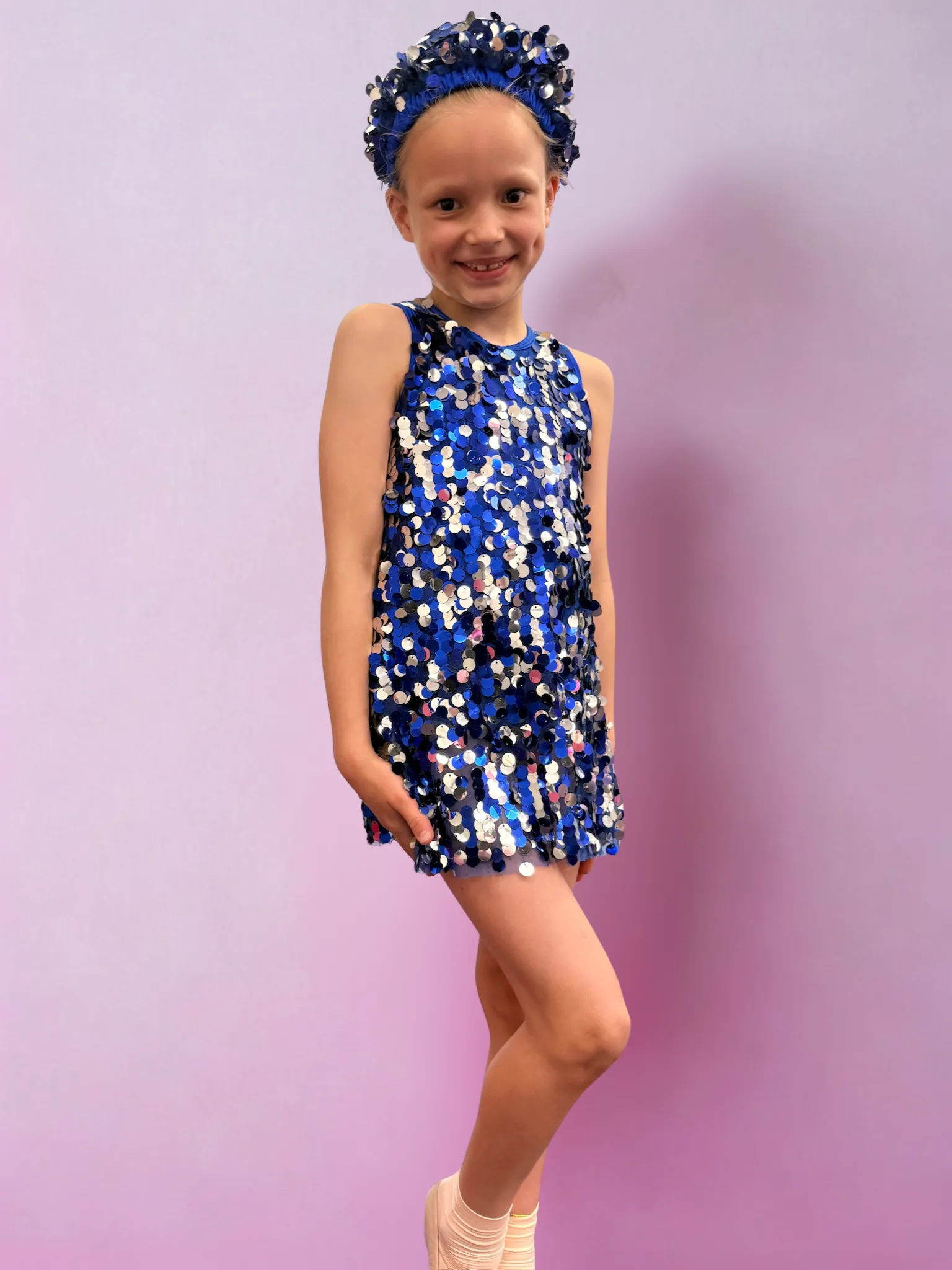 Silver & Blue Sequin Dress 