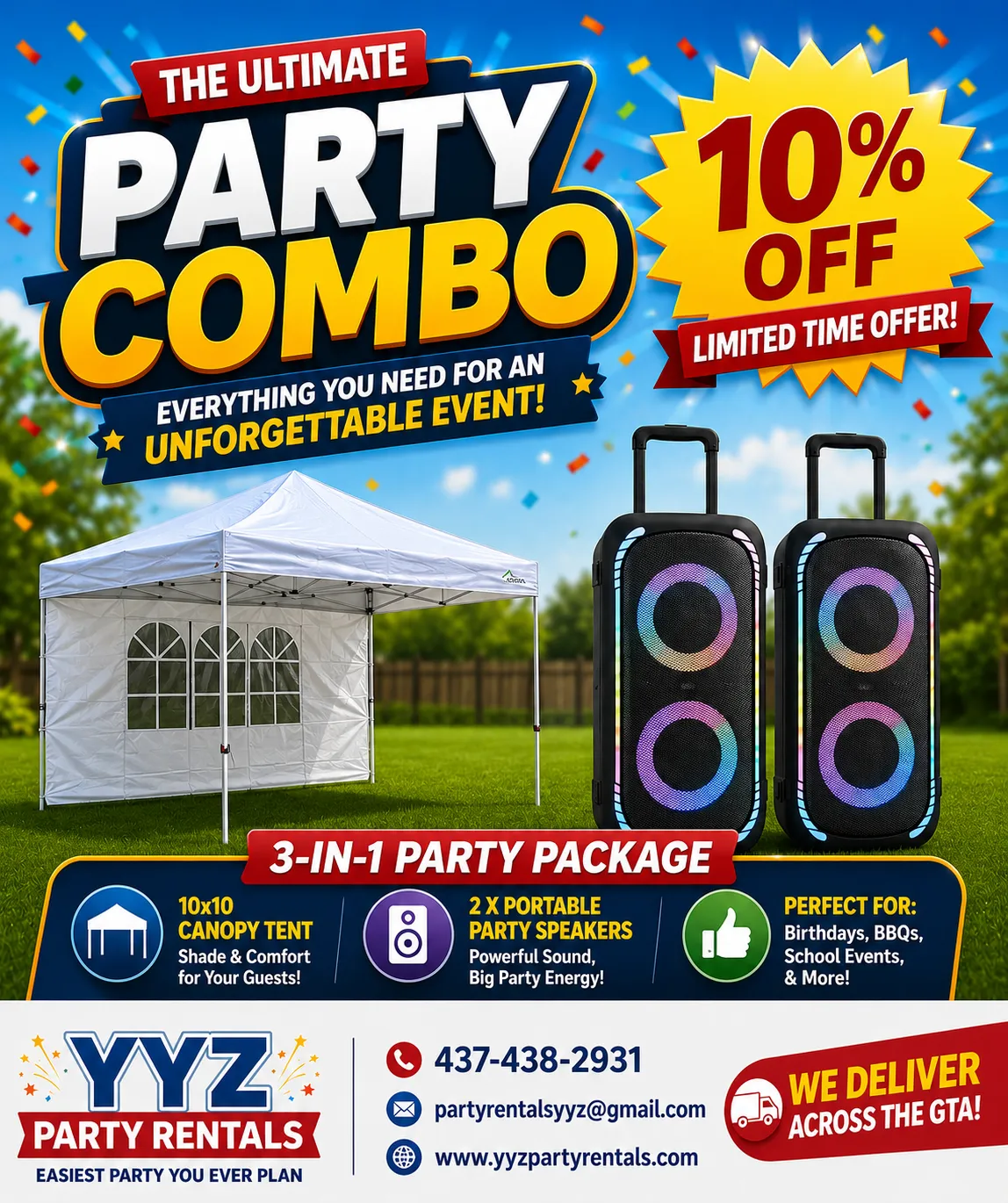 TENT + SPEAKER BUNDLE 10% OFF
