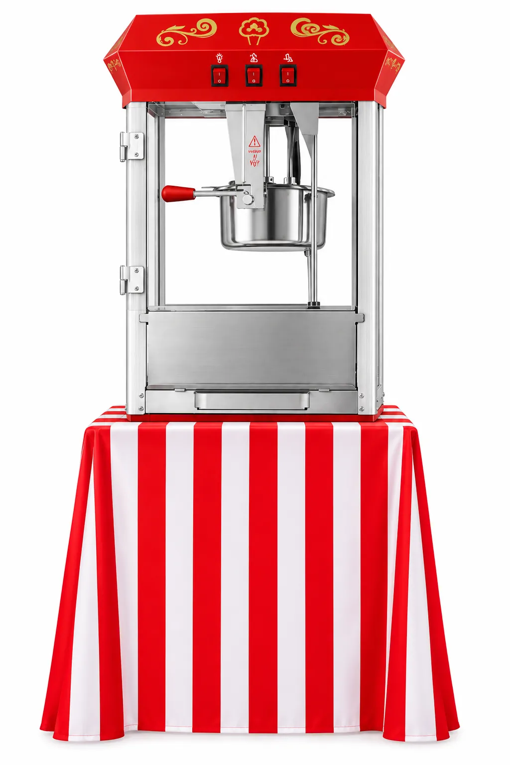 COMMERCIAL POPCORN MACHINE WITH STAND