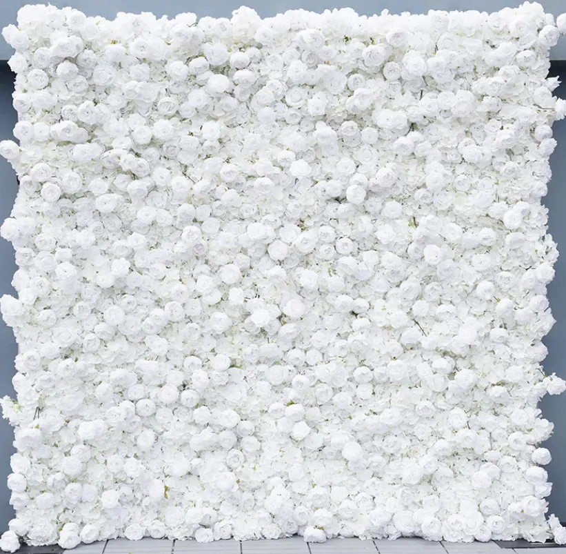 White Passion Flower Wall (8x8 ft)